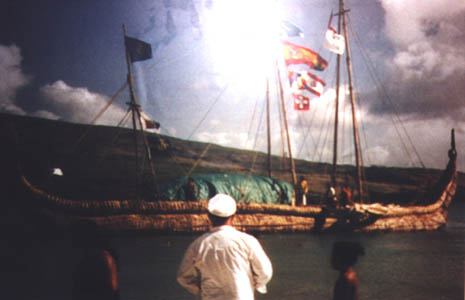 Reed ship with 3 masts